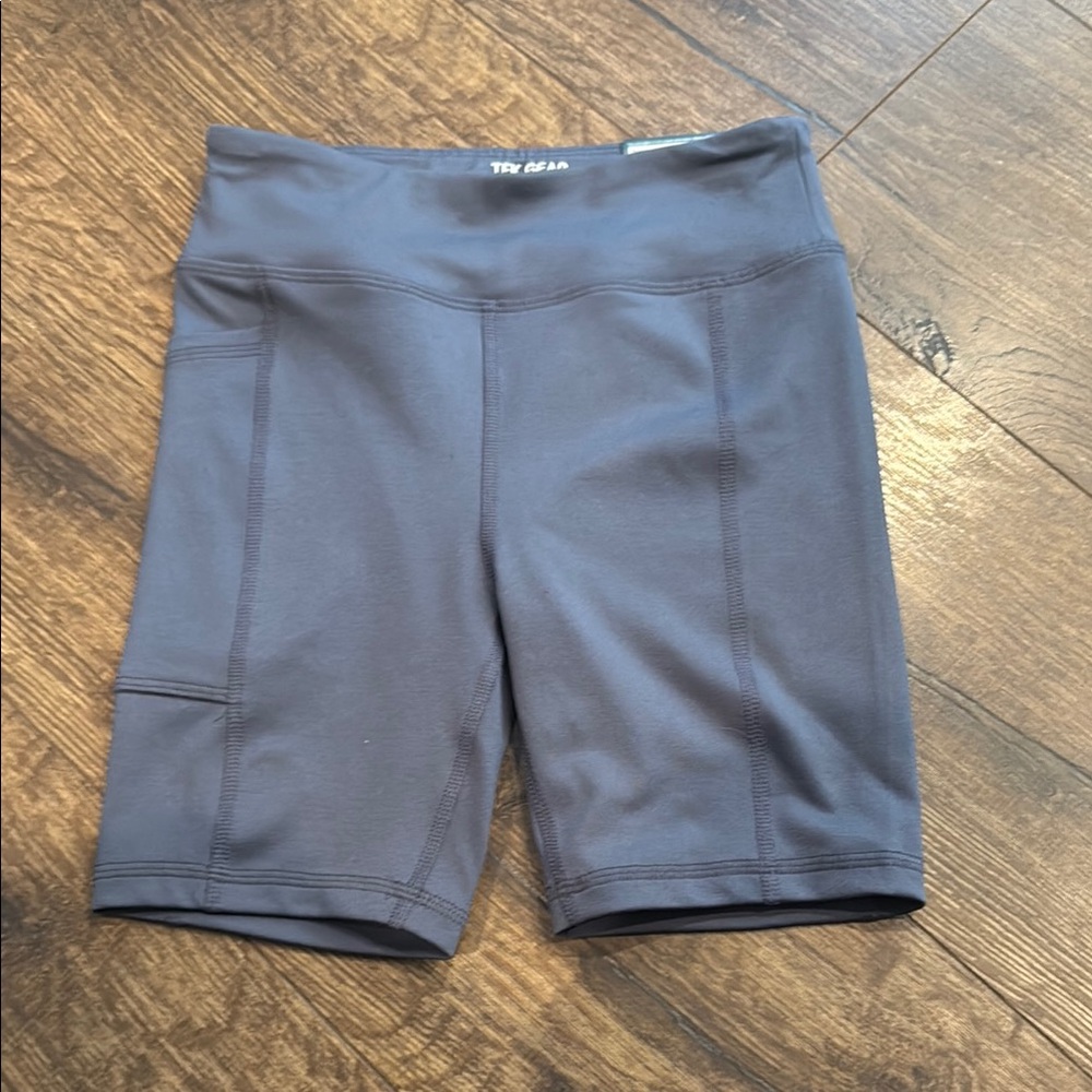 Tek Gear Gray Bike Shorts with Compression Fit